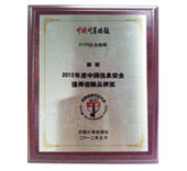 2012年中国信息安全值得信赖品牌奖